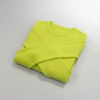Țesătura tricotata BIG KNIT DOT bright green