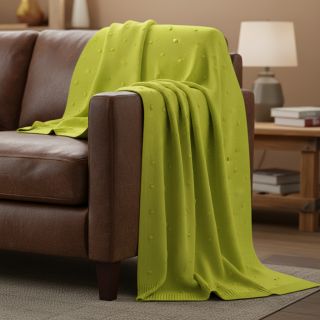 Țesătura tricotata BIG KNIT DOT bright green