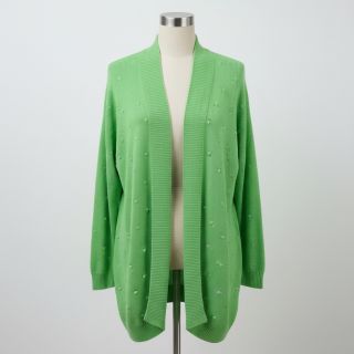 Țesătura tricotata BIG KNIT DOT grass green