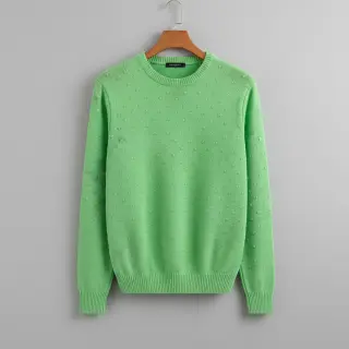 Țesătura tricotata BIG KNIT DOT grass green