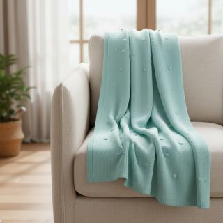 Țesătura tricotata BIG KNIT DOT mint