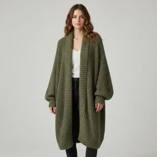 Țesătura tricotata BIG KNIT camo green