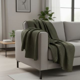 Țesătura tricotata BIG KNIT camo green