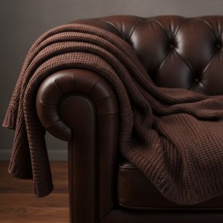 Țesătura tricotata BIG KNIT dark brown
