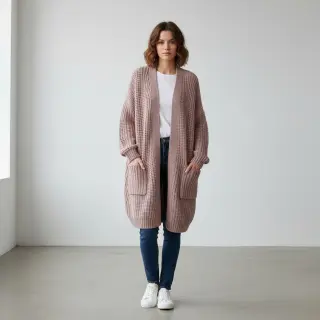 Țesătura tricotata BIG KNIT old pink