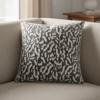 Tricot Knitted jacquard Comfy Collage shapes grey