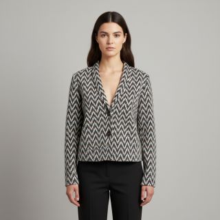 Tricot Knitted jacquard Comfilia Arrows grey