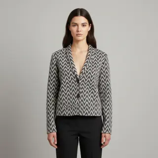 Tricot Knitted jacquard Comfilia Arrows grey