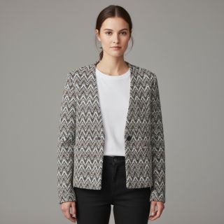 Tricot Knitted jacquard Comfilia Zigzag wavy brown