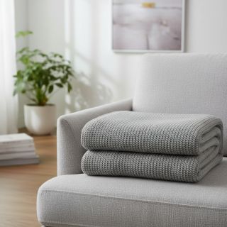 Țesătura tricotata BIG KNIT light grey