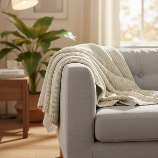 Țesătura tricotata BIG KNIT cream