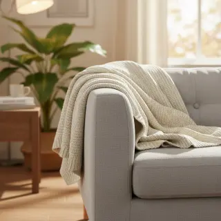 Țesătura tricotata BIG KNIT cream