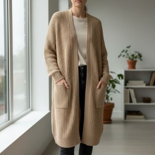 Țesătura tricotata BIG KNIT beige