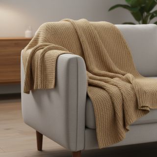 Țesătura tricotata BIG KNIT beige