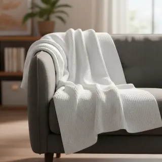 Țesătura tricotata BIG KNIT white