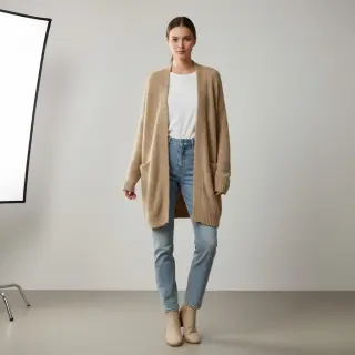 Țesătura tricotata Paris bouclé beige