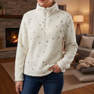 Stofă palton TEDDY Tossed hearts silver