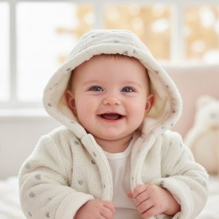 Stofă palton TEDDY Tossed hearts silver