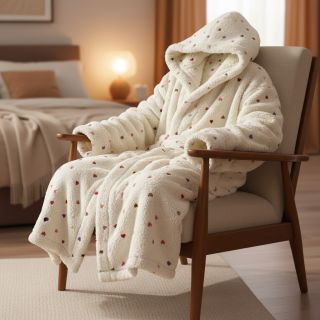 Stofă palton TEDDY Tossed hearts multi