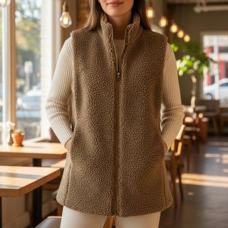 Stofă palton TEDDY soft taupe