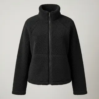 Stofă palton TEDDY black