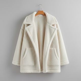 Stofă palton TEDDY ecru