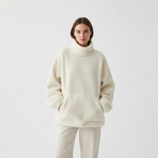 Stofă palton TEDDY ecru