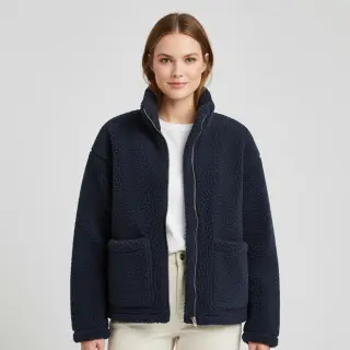 Stofă palton TEDDY navy