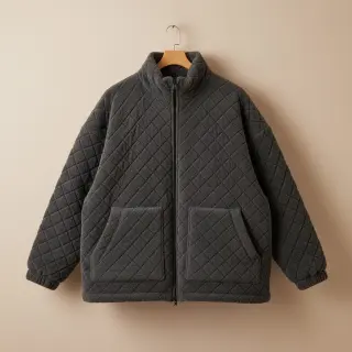 Stofă palton TEDDY Diamond dark grey