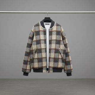 Stofă palton Bouclé Squares design D