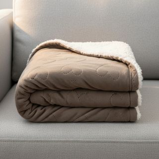 Pluș pentru bebeluși TEDDY Hearts taupe