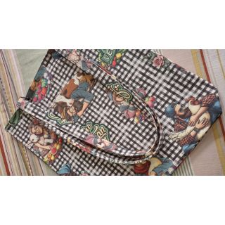 Țesătură decorativă Vegan black check digital print