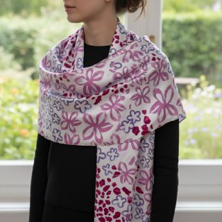 Satin ROYAL MICRO Abstarct white