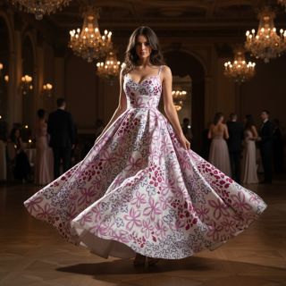 Satin ROYAL MICRO Abstarct white