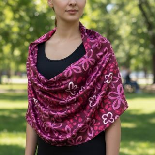 Satin ROYAL MICRO Abstarct bordeaux