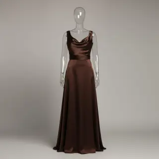 Satin SOIVÉ dark brown