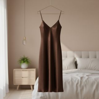 Satin SOIVÉ dark brown