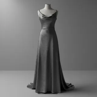 Satin SOIVÉ dark grey