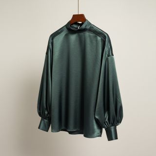 Satin SOIVÉ forest green