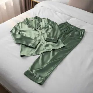 Satin old green