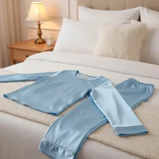 Satin light blue