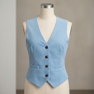 Catifea raiată 6W WASHED STRETCH light blue