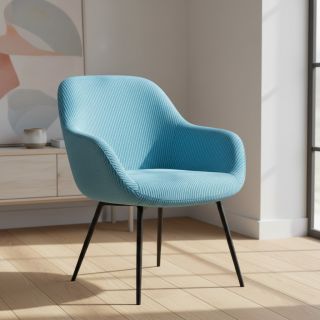 Catifea raiată HUGGY turquoise