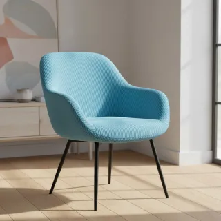 Catifea raiată HUGGY turquoise