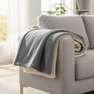 Catifea raiată Cofur fleece grey