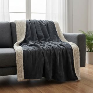 Catifea raiată Cofur fleece black