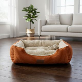 Catifea raiată Cofur fleece brick