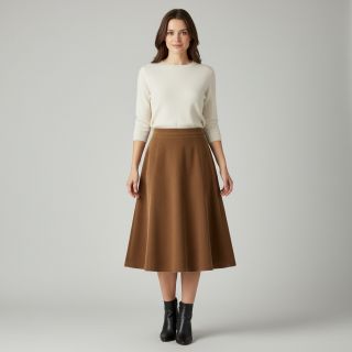 Catifea raiată subțire camel