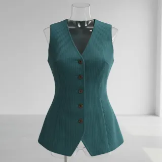 Catifea raiată 6W WASHED STRETCH petrol
