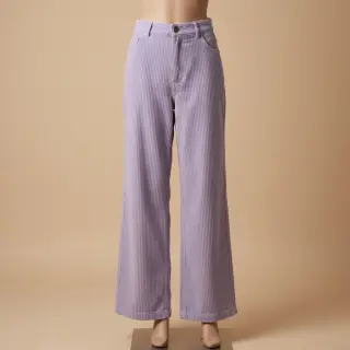 Catifea raiată 6W WASHED STRETCH lilac